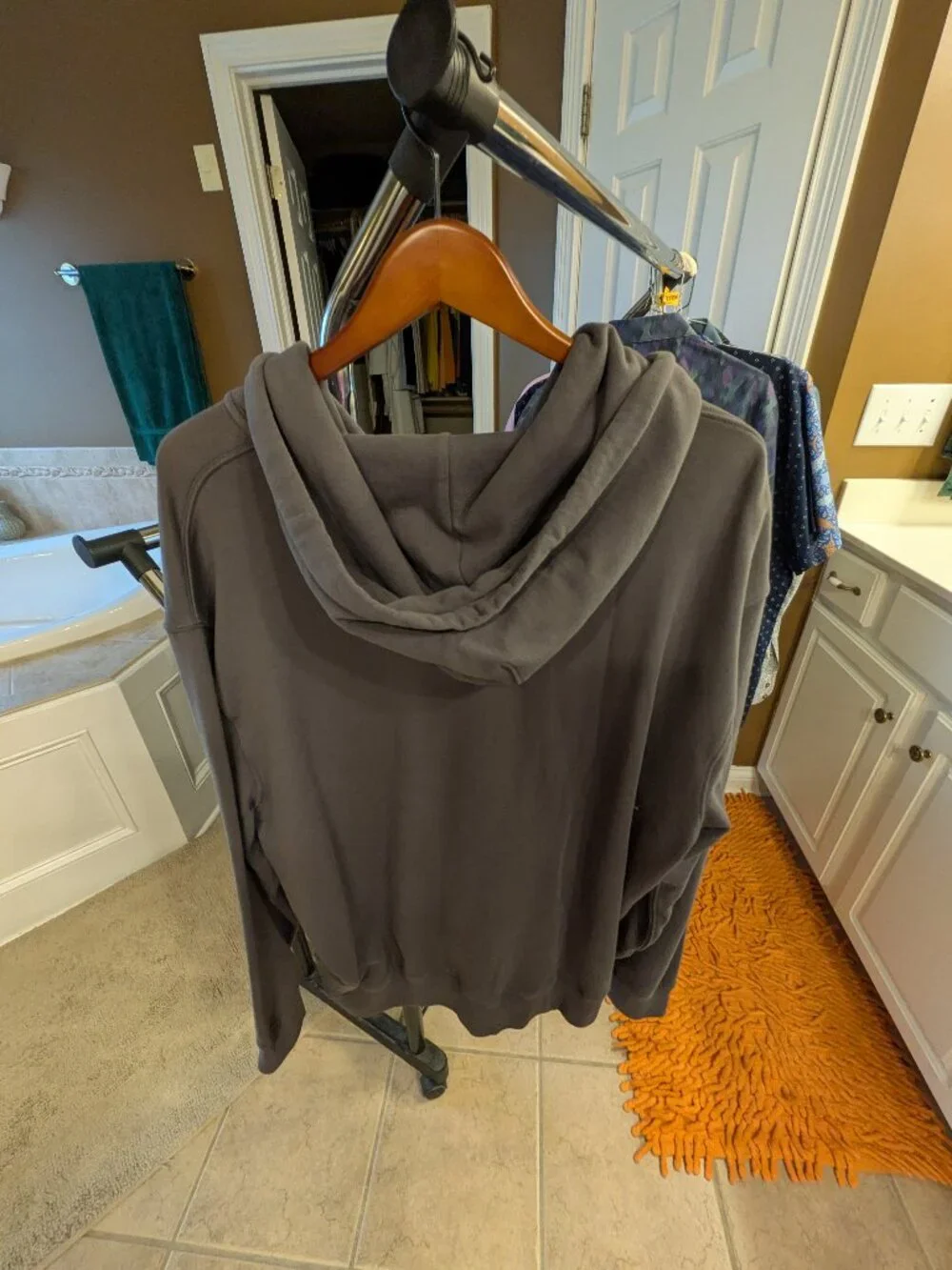 J Crew Men's Cotton Hoodie in Gray, Size XXL, NWT